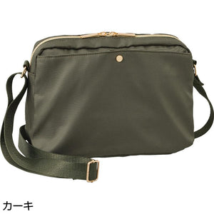 たっぷり収納軽量ショルダーバッグ カーキ