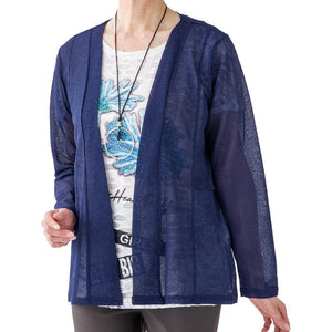 ウエスト切替トッパー ネイビー LL