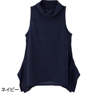 裾ワイドチュニックベスト ネイビー M~L