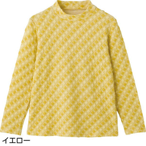 セルロース混ジャカードTシャツ イエロー M