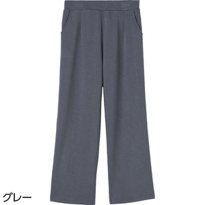 柔らかハイテンションワイドパンツ グレー L