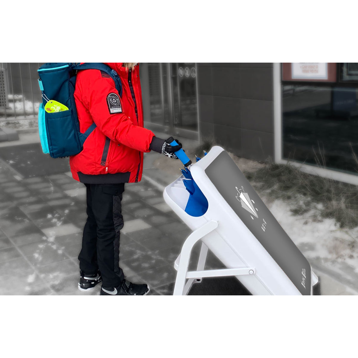 傘ぱっぱ ライト 傘の滴取り 水切りキャスター付き