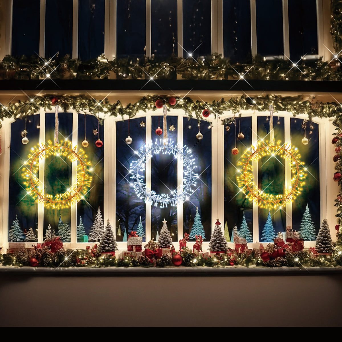 LEDプレンティリース イルミネーション 飾り 450Φ ウォームホワイト