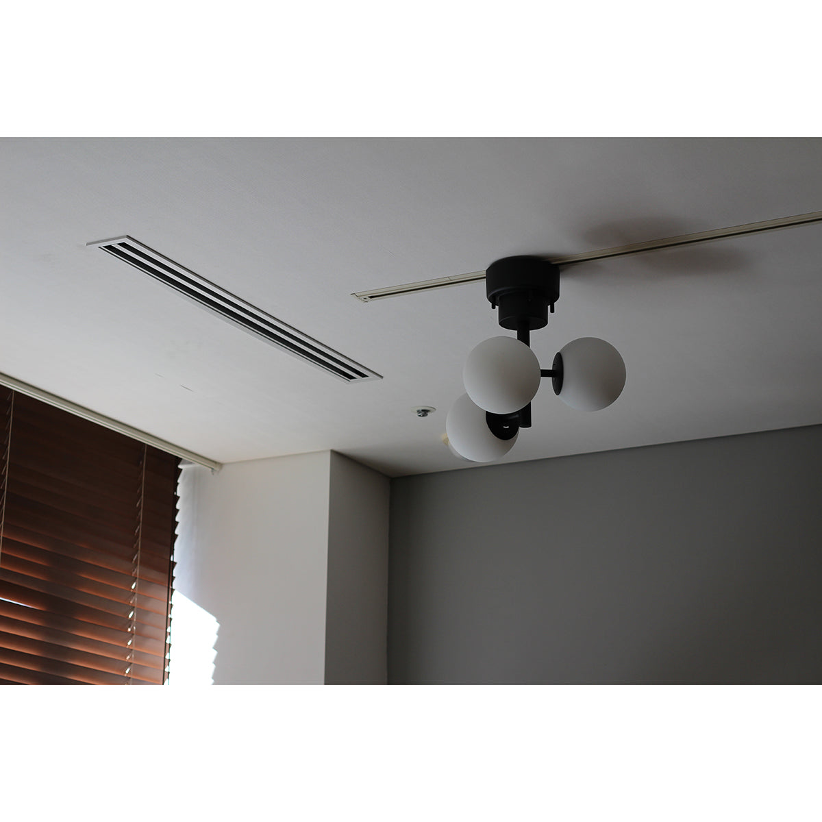 タイニー グラス シーリングライト3灯 BK/WH