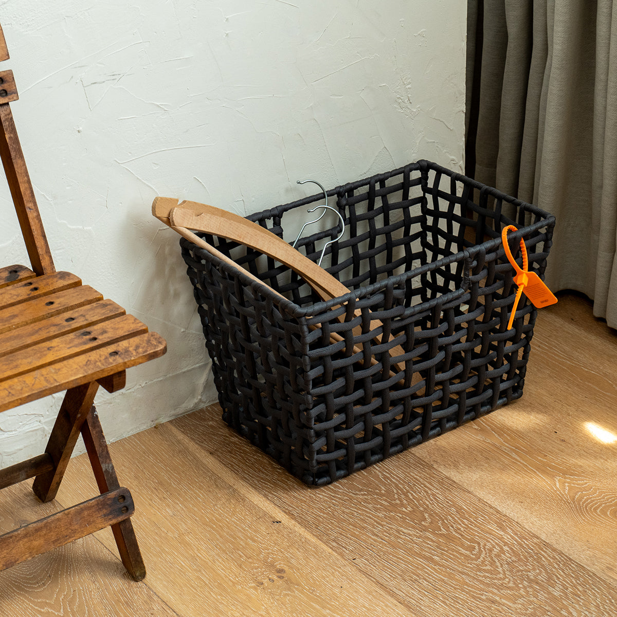 ラフニット バスケットワイド Lサイズ グレー