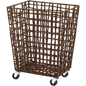 ラフニット ランドリーバスケット 45L キャスター付き ブラウン