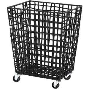 ラフニット ランドリーバスケット 45L キャスター付き ブラック