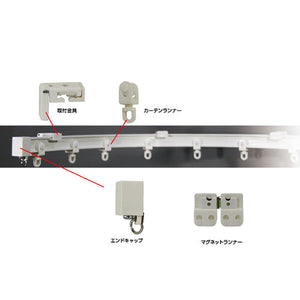 ジェットイノウエ アジャスタブルカーテンレールセット 5M