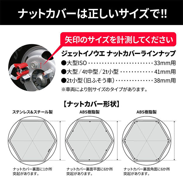 ジェットイノウエ 丸型ナットカバー 60mm 10個入 500390