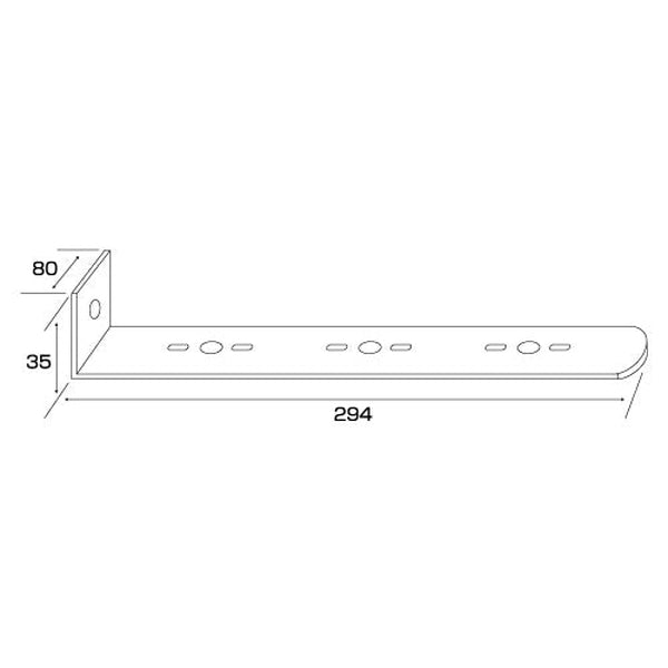 ジェットイノウエ ステンレス マーカー取付ステー L型 80×35×294 502800