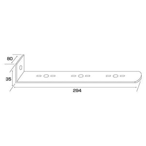 ジェットイノウエ ステンレス マーカー取付ステー L型 80×35×294 502800