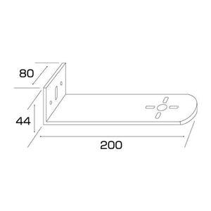 ジェットイノウエ ステンレス マーカー取付ステー L型 80×44×200 502802
