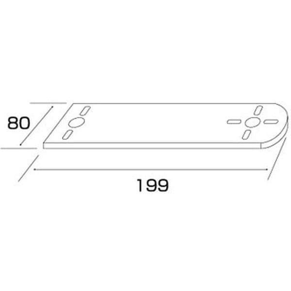 ジェットイノウエ ステンレス マーカー取付ステー フラット型 80×199 502808