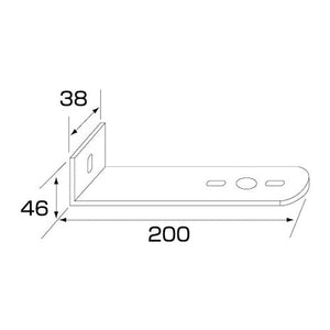 ジェットイノウエ ステンレス マーカー取付ステー L型 38×46×200 502832