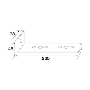 ジェットイノウエ ステンレス マーカー取付ステー L型 38×45×235 502879