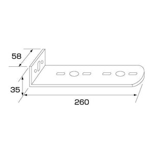 ジェットイノウエ ステンレス マーカー取付ステー L型 58×35×260 502924