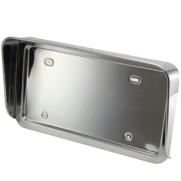 ジェットイノウエ バイザー付ナンバープレート枠 大型/中型 鏡面大型用 524309