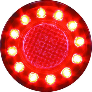 ジェットイノウエ JTL-1103 LED丸型3連テールランプ小型 単体 レッド/ホワイト 525690