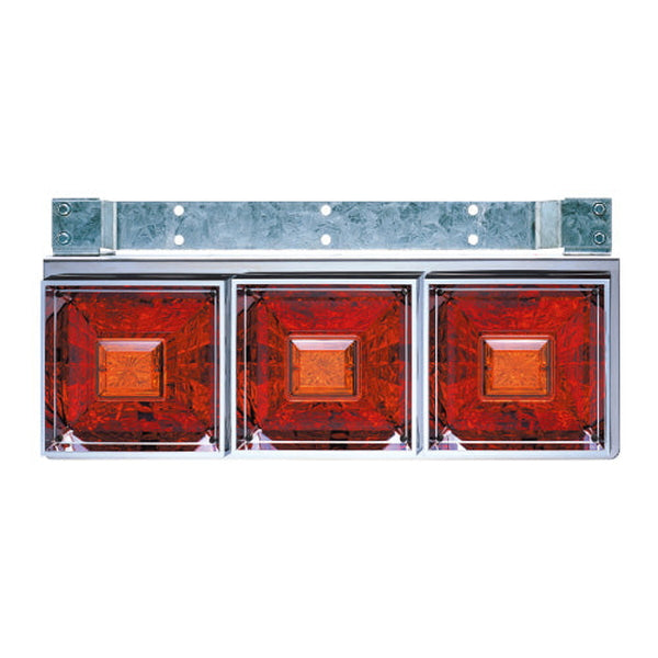 ジェットイノウエ 角型3連フラッシュテールランプ大型 リレー付 525701
