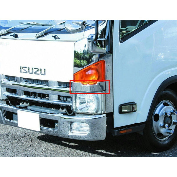 ジェットイノウエ フロントウインカーガーニッシュ いすゞ用 樹脂/クロームメッキ 526030