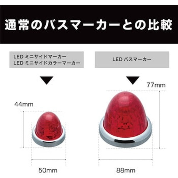 ジェットイノウエ LED ミニサイドカラーマーカーランプ 零(ZERO)カラーレンズ 紫(ムラサキ) 532756