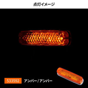 ジェットイノウエ LED 車高灯ランプNEO 3D アンバー/アンバー 533622