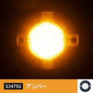 ジェットイノウエ LED丸ミニストロボ 12V/24V共用 アンバー 534792