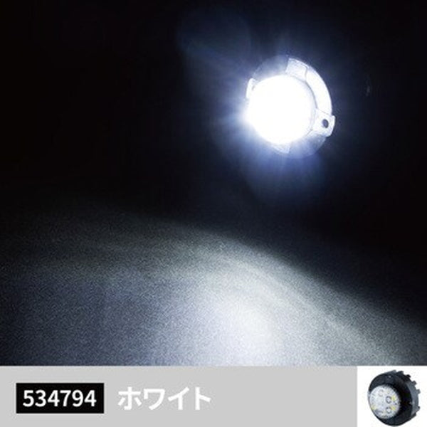 ジェットイノウエ LED丸ミニストロボ 12V/24V共用 ホワイト 534794