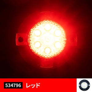 ジェットイノウエ LED丸ミニストロボ 12V/24V共用 レッド 534796