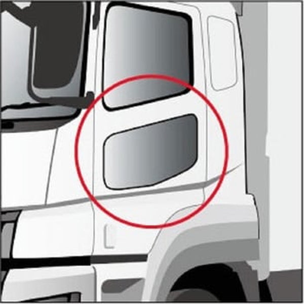 ジェットイノウエ 安全窓ガーニッシュ ふそう大型車用 鏡面 / ウロコ 572475