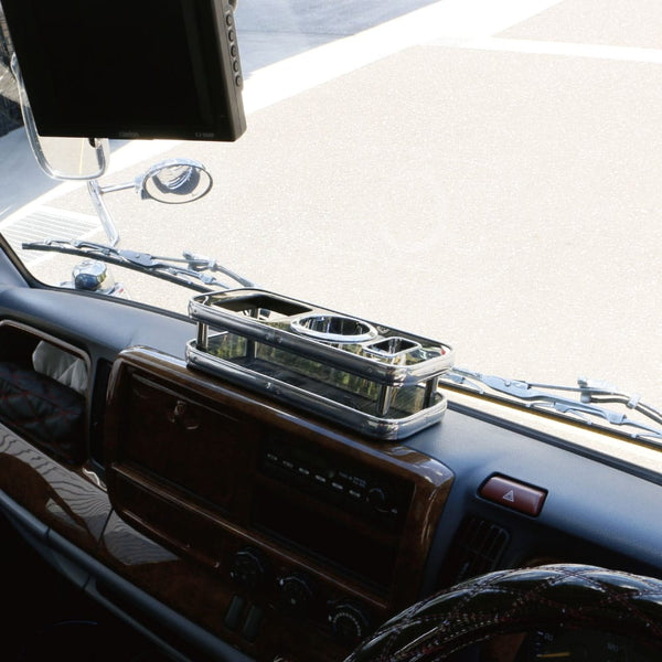 ジェットイノウエ どこでもドリンクテーブル 黒木目調 595602