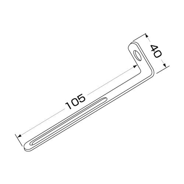 ジェットイノウエ ストロングステー ストレート ステンレス No.7(40×105mm) 596107