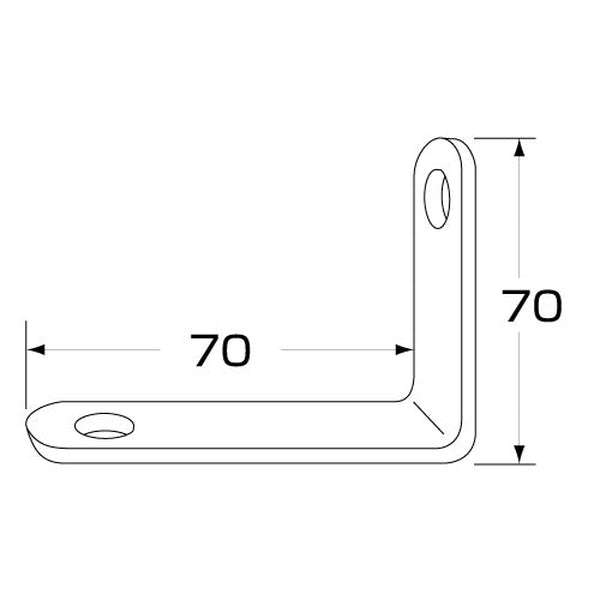 ジェットイノウエ ストロングステー ストレート ステンレス No.13(70×70mm) 596113
