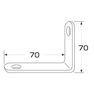 ジェットイノウエ ストロングステー ストレート ステンレス No.13(70×70mm) 596113