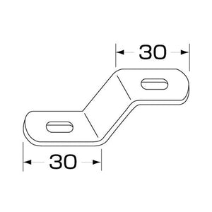 ジェットイノウエ ストロングステー ストレート ステンレス No.67(30×30mm)596167