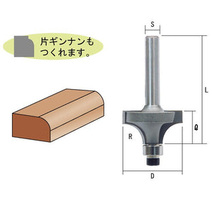 ライト精機 トリマ用ボーズ面(コロ付) TR-43