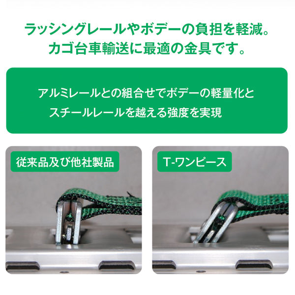 allsafe ラチェット式T-ワンピース仕様 固定1m×調節2m~5m 緑