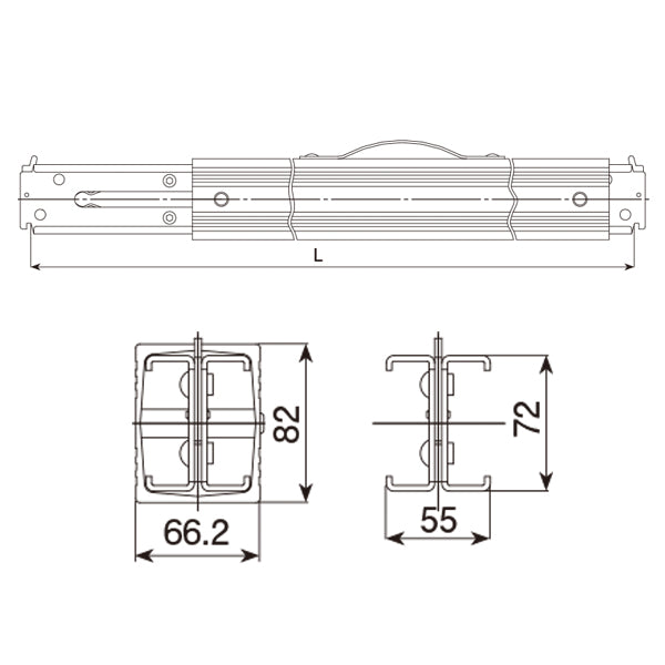 allsafe デッキングビームSSサイズ 使用範囲 1,550~1,820mm
