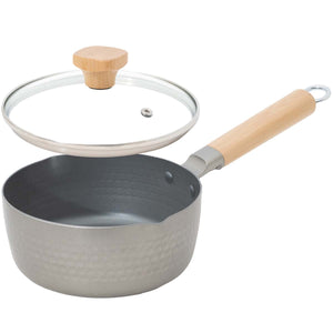 every U. アルミ製雪平鍋 ガラス蓋付 20cm