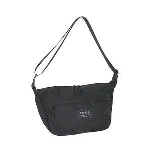 はっ水ナイロン舟形ショルダー BK