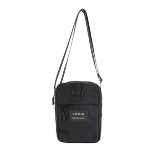 はっ水ナイロンスクエアショルダー BK