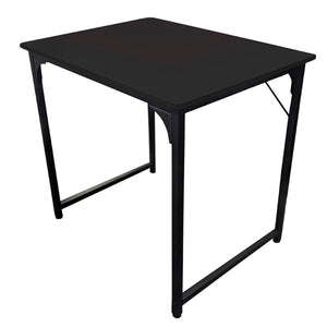 パソコンデスク コンパクト 幅80cm シンプル設計 メラミン天板 高さ調整アジャスター付き マグネット対応 SunRuck ブラック