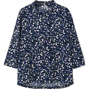 7分袖後ろ長めTシャツ コン M~L/LL/3L