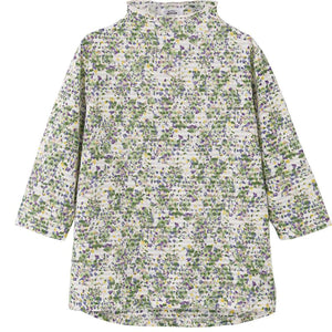 7分袖後ろ長めTシャツ グリーン S/M~L/LL