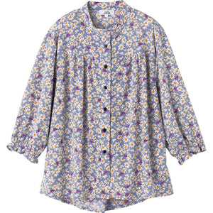 隠れファスナーブラウス パープル S/M~L/LL