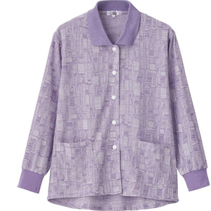 スナップ釦ポロカーディ パープル S/M~L/LL/3L