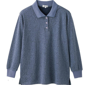 ジャカードポロシャツ ネイビー M~L