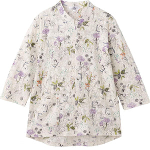 7分袖ロングファスナーTシャツ キナリ 3L