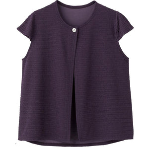 カットワンボタントッパーベスト パープル M~L