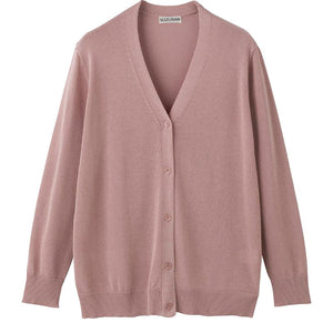 V首サマーニットカーディガン ローズ M~L/LL